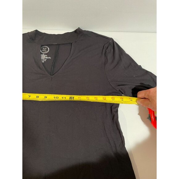 Maurices Long Sleeve Black A-Line Tunic Dress Medium Cotton Blend - Picture 7 of 8